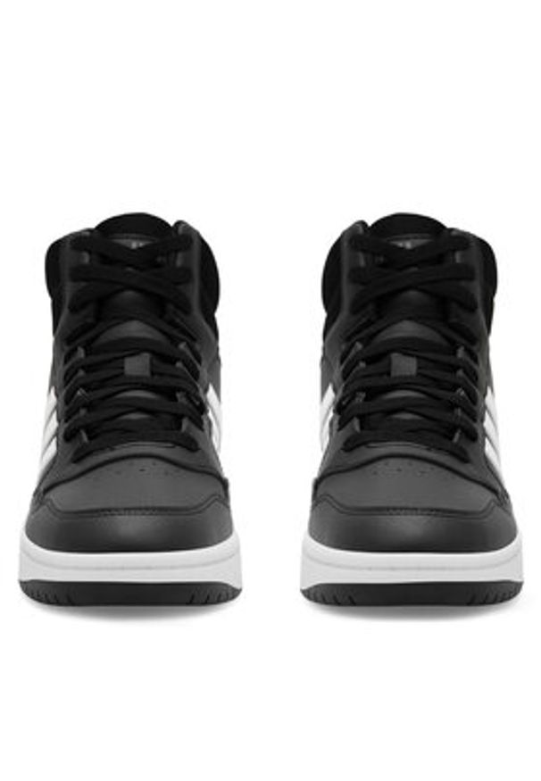 Adidas - adidas Sneakersy HOOPS 3.0 MID GW3020 Czarny. Kolor: czarny. Materiał: materiał