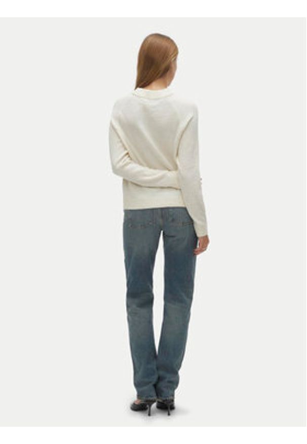 Vero Moda Sweter Filuca 10298674 Écru Regular Fit. Materiał: syntetyk