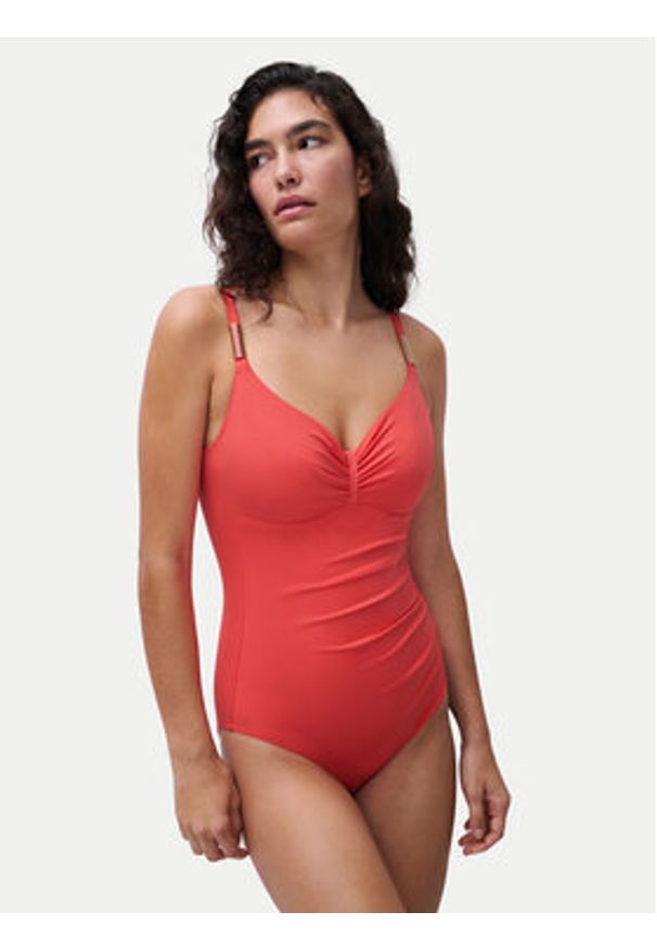 Chantelle Strój kąpielowy Icon C16VR0 Koralowy. Kolor: pomarańczowy. Materiał: syntetyk