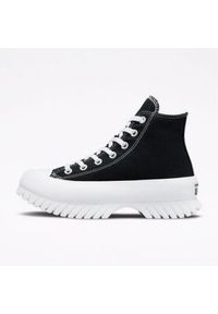 Buty Converse Chuck Taylor All Star Lugged 2.0 W A00870C czarne. Kolor: czarny. Materiał: bawełna, guma, syntetyk. Szerokość cholewki: normalna. Wzór: jodełka. Obcas: na platformie. Model: Converse All Star #6