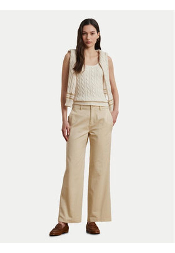 Lauren Ralph Lauren - LAUREN RALPH LAUREN Kuloty 200965654004 Beżowy Regular Fit. Kolor: beżowy. Materiał: syntetyk