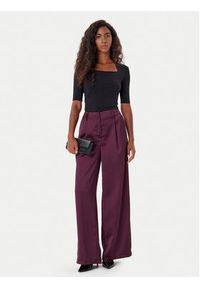 Rinascimento Spodnie palazzo CFC0124993003 Bordowy Wide Leg. Kolor: czerwony. Materiał: syntetyk #5
