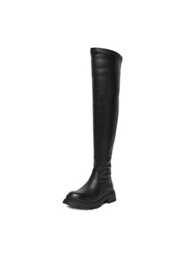 DeeZee Muszkieterki 5650-1 Czarny. Kolor: czarny. Materiał: skóra