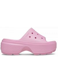 Klapki Crocs Stomp Slide 209346-6WY różowe. Okazja: na plażę, na co dzień. Kolor: różowy. Materiał: materiał. Styl: casual