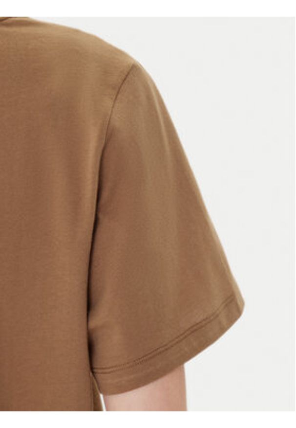 TwinSet - TWINSET T-Shirt 252TP2057 Brązowy Loose Fit. Kolor: brązowy. Materiał: bawełna