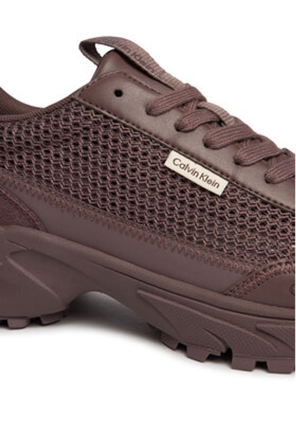 Calvin Klein Sneakersy Hike Runner Lup Lin Mesh HW0HW03000 Brązowy. Kolor: brązowy. Materiał: materiał