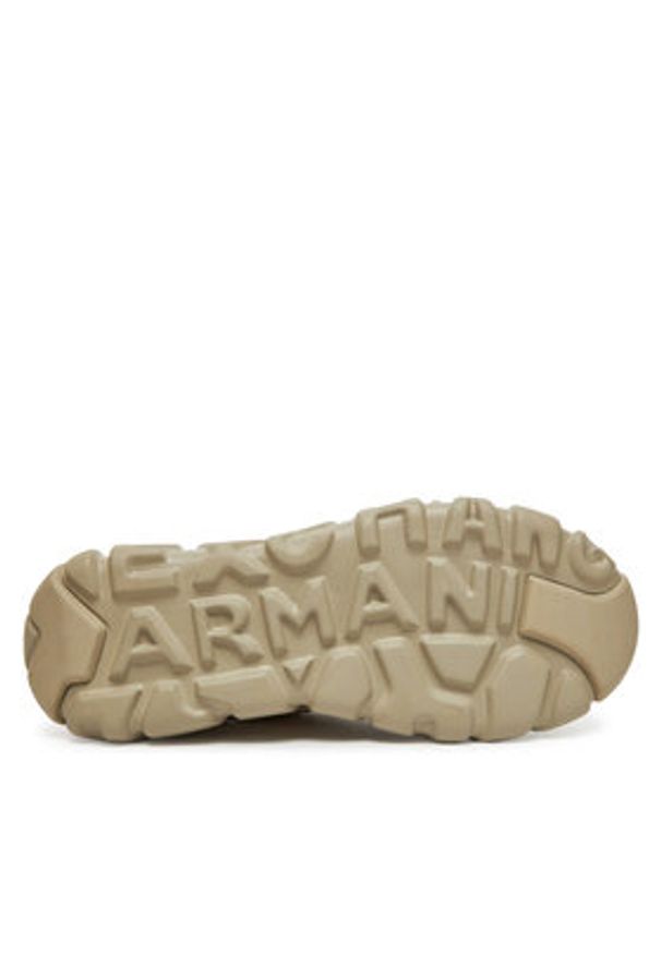 Armani Exchange Sneakersy XUX269 XV960 01825 Beżowy. Kolor: beżowy. Materiał: skóra