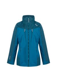 Regatta - Damska kurtka turystyczna zimowa przeciwdeszczowa Calderdale. Kolor: niebieski. Sezon: zima. Sport: turystyka piesza #1