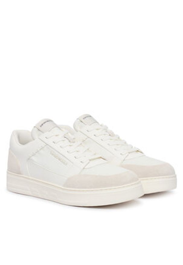 Emporio Armani Sneakersy EM004836 AF24321 M0360 Biały. Kolor: biały. Materiał: skóra