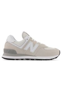 Buty damskie New Balance WL574EVW – beżowe. Okazja: na co dzień. Kolor: beżowy. Materiał: zamsz, materiał, guma, skóra. Szerokość cholewki: normalna. Model: New Balance 574 #1