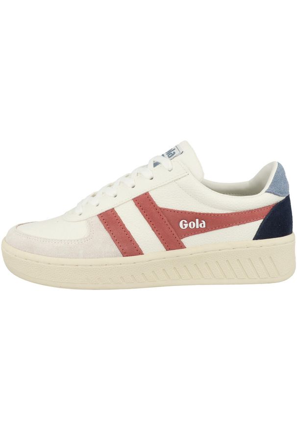 Buty do chodzenia damskie Gola Grandslam Trident. Kolor: biały. Materiał: materiał, skóra. Szerokość cholewki: normalna. Sport: turystyka piesza