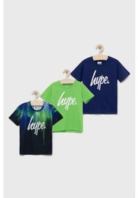 Hype T-shirt dziecięcy kolor zielony wzorzysty. Okazja: na co dzień. Kolor: zielony. Materiał: dzianina. Wzór: nadruk. Styl: casual