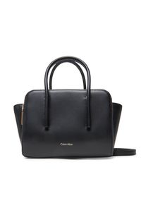 Calvin Klein Torebka Carryall Micro Leather Tote LV04F3057G Czarny. Kolor: czarny. Materiał: skórzane