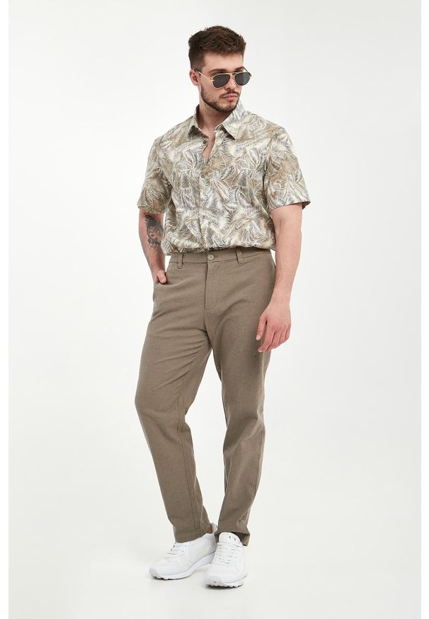 Armani Exchange - Spodnie męskie z lnem ARMANI EXCHANGE. Materiał: len