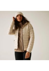 Regatta - Marizion Damska kurtka turystyczna z przegrodami z kapturem. Typ kołnierza: kaptur. Kolor: biały. Materiał: puch. Sport: turystyka piesza #1