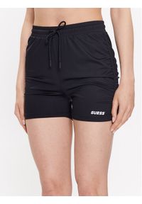 Guess Szorty sportowe Ella V3GD14 MC04A Czarny Slim Fit. Kolor: czarny. Materiał: syntetyk