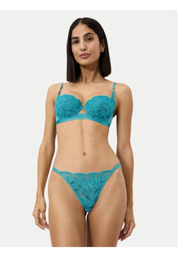 Triumph Biustonosz balkonetka Crazy Stupid Love 10222359 Niebieski. Kolor: niebieski. Materiał: syntetyk