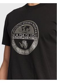Napapijri T-Shirt S-Bollo NP0A4H9K Czarny Regular Fit. Kolor: czarny. Materiał: bawełna #3
