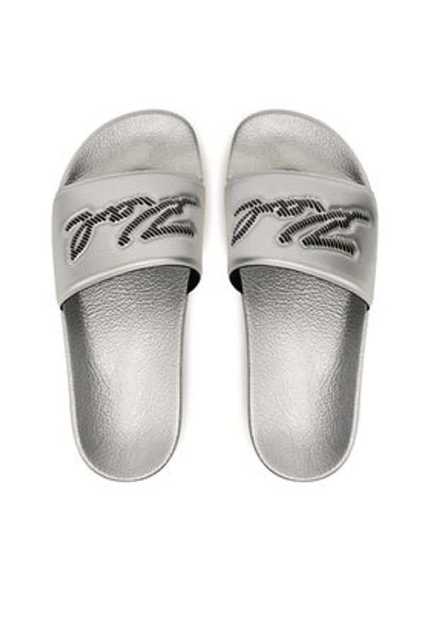 Karl Lagerfeld - KARL LAGERFELD Klapki Kondo Maxi KL80872 Srebrny. Kolor: srebrny. Materiał: skóra