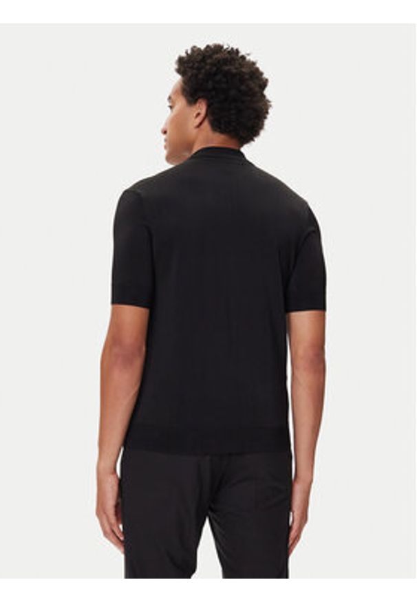 Hugo - HUGO Polo Sayfong-4 50542750 Czarny Regular Fit. Typ kołnierza: polo. Kolor: czarny. Materiał: wiskoza