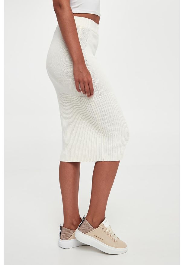 Armani Exchange - Spódnica midi wełniana ARMANI EXCHANGE. Materiał: wełna