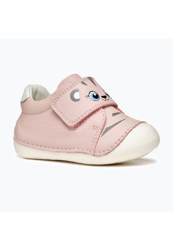 Buty dziecięce Geox Tutim. Kolor: biały, wielokolorowy, różowy