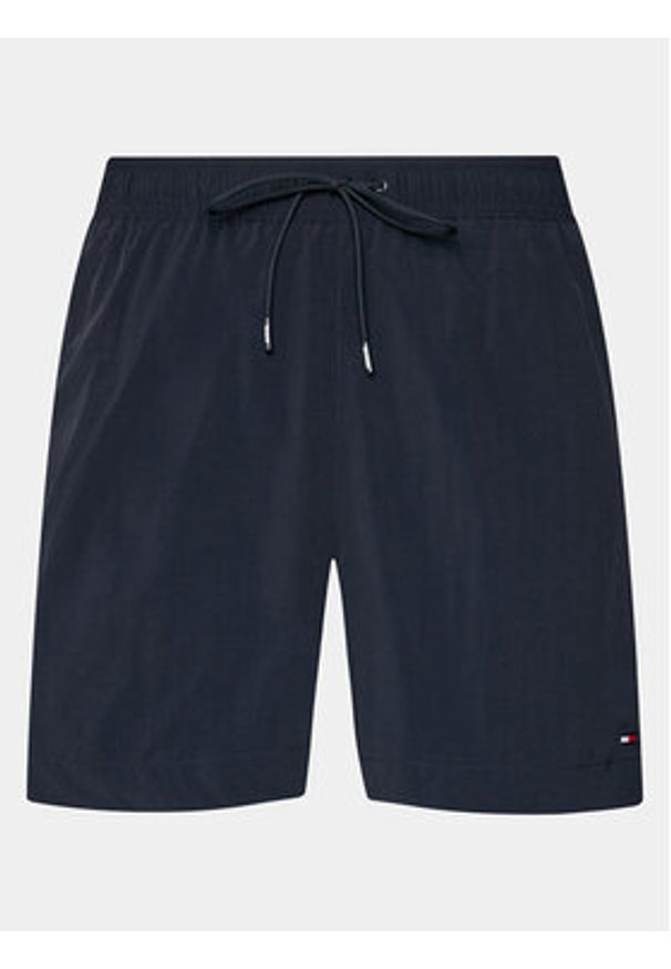 TOMMY HILFIGER - Tommy Hilfiger Szorty kąpielowe UM0UM03280 Granatowy Regular Fit. Kolor: niebieski. Materiał: syntetyk