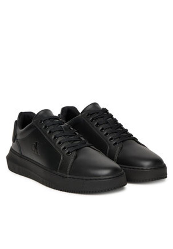 Calvin Klein Jeans Sneakersy Chunky Cupsole Ru Patch Lth YM0YM01296 Czarny. Kolor: czarny. Materiał: skóra