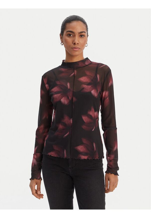 Morgan Bluzka 261-TALEXI Czarny Slim Fit. Kolor: czarny. Materiał: syntetyk