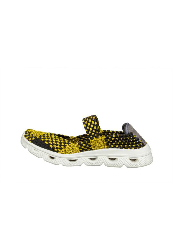 Półbuty Rock Django Mustang Brix 032031, Żółty, Materiał. Zapięcie: pasek. Kolor: żółty. Materiał: tkanina. Szerokość cholewki: normalna. Sezon: lato. Styl: rockowy