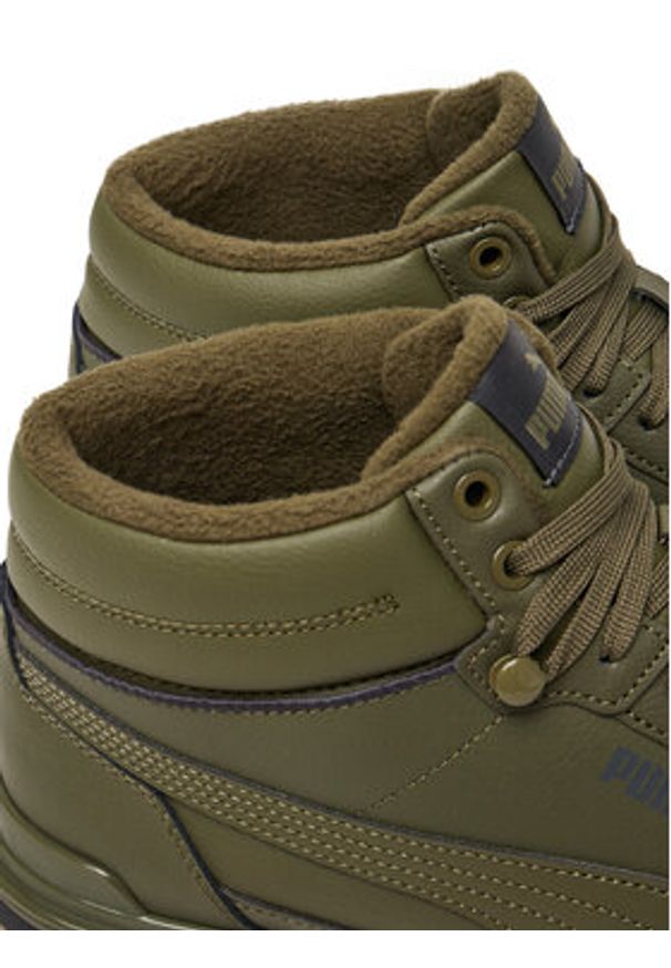 Puma Sneakersy St Runner V4 Mid 402893 06 Khaki. Kolor: brązowy. Materiał: skóra
