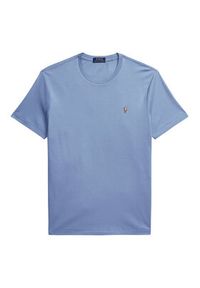 Polo Ralph Lauren T-Shirt 710740727095 Niebieski Custom Slim Fit. Typ kołnierza: polo. Kolor: niebieski. Materiał: bawełna #5