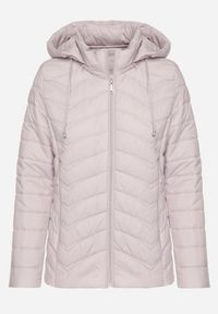 Born2be - Jasnofioletowa Pikowana Kurtka z Kapturem z Możliwością Odpięcia Natisme. Okazja: na co dzień. Typ kołnierza: kaptur. Kolor: fioletowy. Materiał: jeans. Styl: casual, elegancki #6