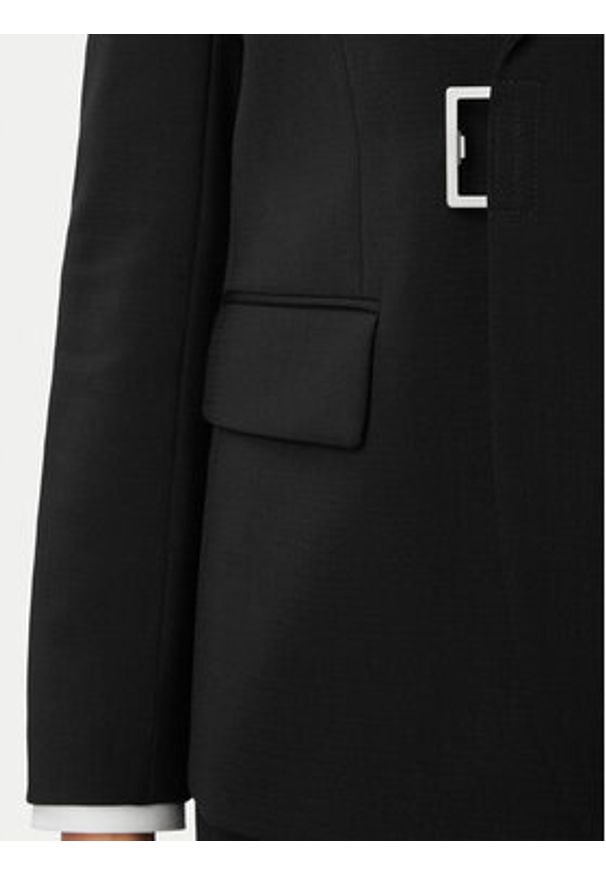 Hugo - HUGO Marynarka Hans 263X 50565557 Czarny Slim Fit. Kolor: czarny. Materiał: syntetyk