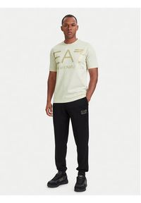 EA7 Emporio Armani T-Shirt 7M002200 AF27188 U1079 Beżowy Regular Fit. Kolor: beżowy. Materiał: bawełna #2