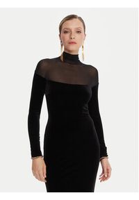 Elisabetta Franchi Sukienka wieczorowa AB-R42-57E2-V660 Czarny Slim Fit. Kolor: czarny. Materiał: syntetyk. Styl: wizytowy