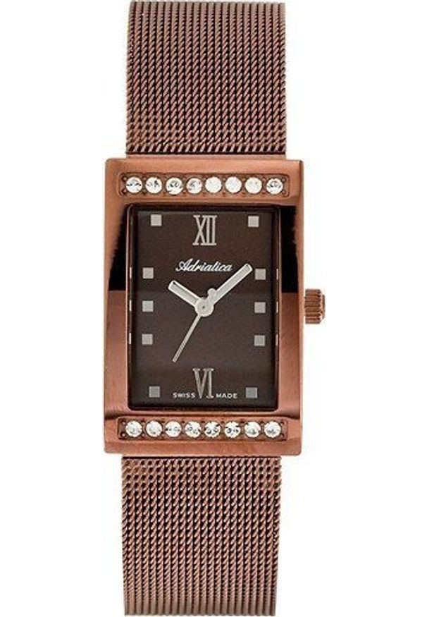 Zegarek Adriatica Zegarek Damski Adriatica na bransolecie A3441.018GQZ - Swarovski Zegarek Swiss Made