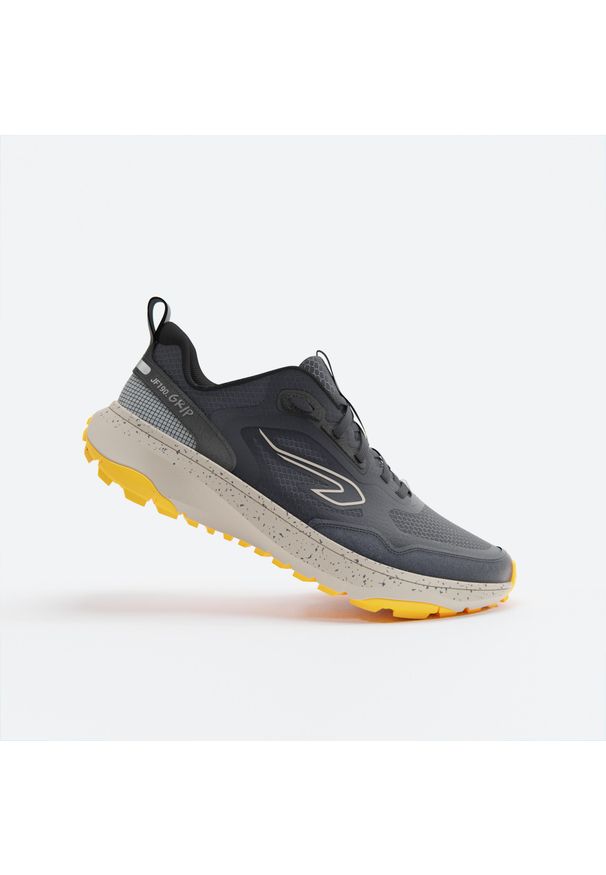 KALENJI - Buty do biegania męskie Kiprun JF 190 Grip. Kolor: pomarańczowy, wielokolorowy, beżowy, niebieski