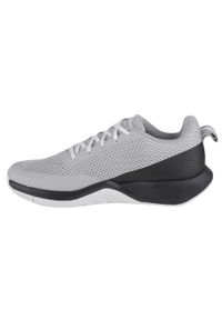 Buty do tenisa damskie Wilson Rush Pro Lite. Zapięcie: sznurówki. Kolor: szary. Materiał: materiał. Szerokość cholewki: normalna. Sport: tenis