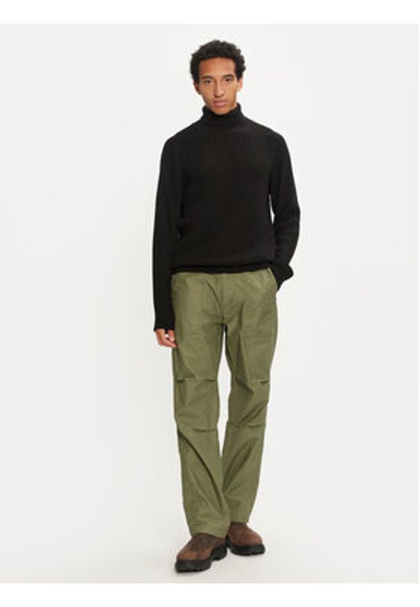 Jack & Jones - Jack&Jones Golf Cody 12262152 Czarny Regular Fit. Typ kołnierza: golf. Kolor: czarny. Materiał: bawełna