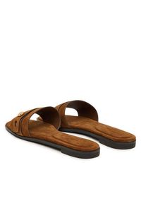 Tory Burch Klapki Romy 183306 Brązowy. Kolor: brązowy. Materiał: skóra, zamsz #2