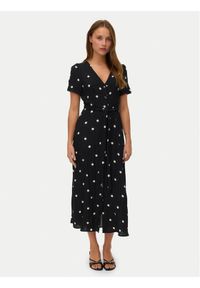 Vero Moda Sukienka koszulowa Joan 10343501 Czarny Regular Fit. Kolor: czarny. Materiał: wiskoza. Typ sukienki: koszulowe #1