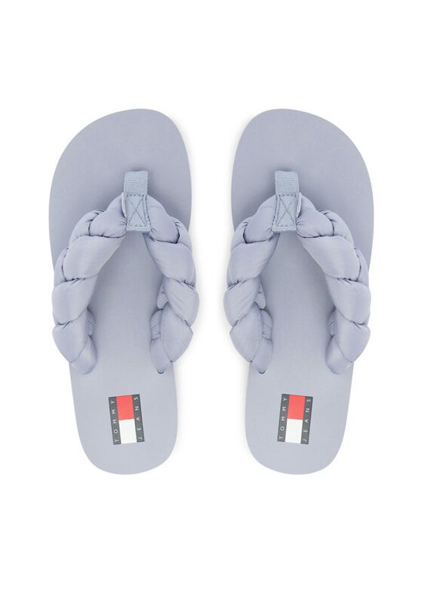 Tommy Jeans Japonki Braided Thong Beach Sandal EN0EN02877 Błękitny. Kolor: niebieski. Materiał: materiał