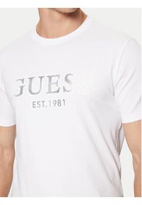 Guess T-Shirt M5RI12 J1314 Biały Slim Fit. Kolor: biały. Materiał: bawełna #4
