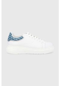 Emporio Armani Buty kolor biały na platformie. Zapięcie: sznurówki. Kolor: biały. Materiał: guma. Obcas: na platformie #1