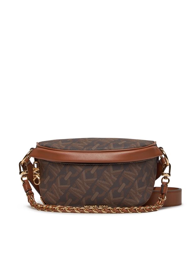 Saszetka nerka MICHAEL Michael Kors Slater 30H3G04M0B Brn/Luggage. Kolor: brązowy. Materiał: skóra