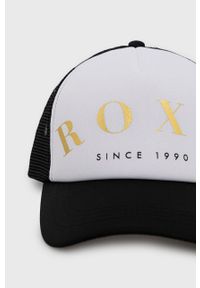 Roxy czapka kolor czarny z nadrukiem. Kolor: czarny. Wzór: nadruk #2