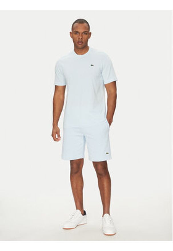 Lacoste Szorty sportowe GH9627 Błękitny Regular Fit. Kolor: niebieski. Materiał: bawełna. Styl: sportowy