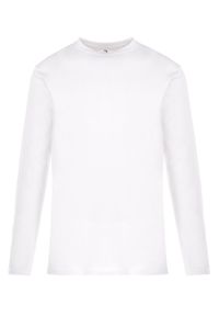 Born2be - Biały Longsleeve Panamna. Kolor: biały. Materiał: bawełna. Długość rękawa: długi rękaw. Długość: długie. Wzór: jednolity, gładki. Styl: klasyczny #4