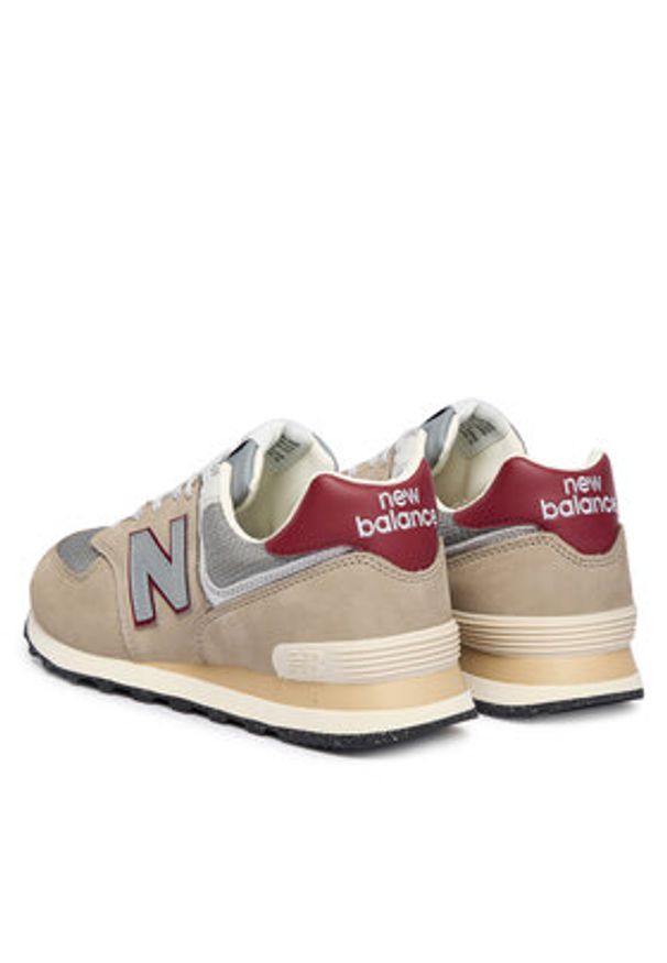 New Balance Sneakersy U574SKB M Brązowy. Kolor: brązowy. Materiał: nubuk, skóra. Model: New Balance 574